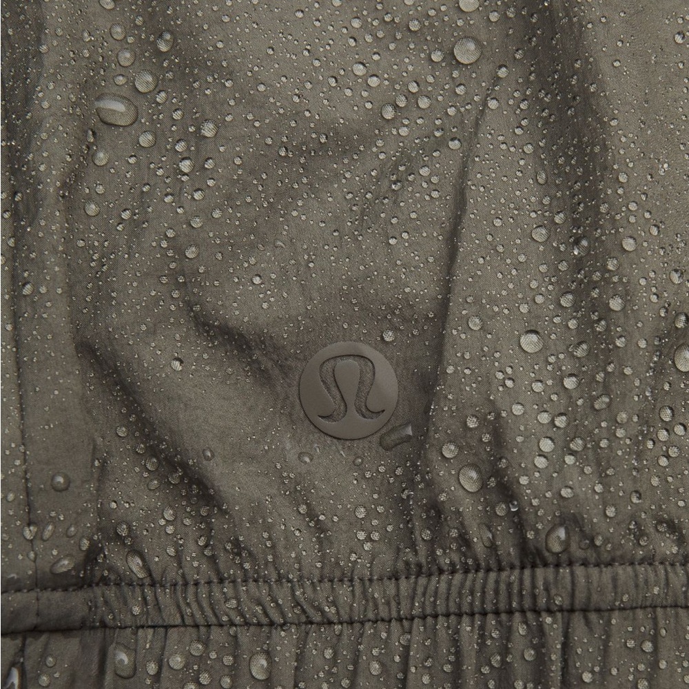 Lululemon Athletica Nylon Collard Jacket Olive and Black - Picture 4 of 9